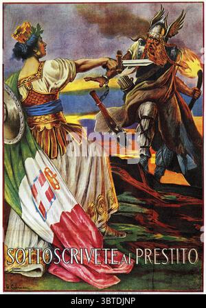 Italien G Capranesi , Nationales Darlehen " Unterzeichnen Sie ein Darlehen " Stockfoto