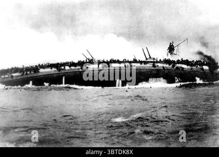 Der Untergang des Deutschen Kreuzers Blucher in der Nordsee. 24. Januar 1915 Stockfoto