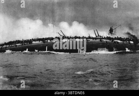 " Verlassen Sie das Schiff! " Der Untergang des deutschen Kreuzers Blucher in der Nordsee . 24. Januar 1915 Stockfoto