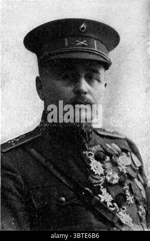 Ein Führer zum Fort von Loncin zum Gedenken an die Toten. Colonel Naessens, Kommandant der Festung im Jahr 1914 1914 Stockfoto