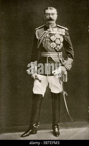 Feldmarschall Horatio Herbert Kitchener 1. Earl Kitchener : 24. Juni 1850 - 5. Juni 1916 britischer Feldmarschall , Diplomat und Staatsmann Stockfoto