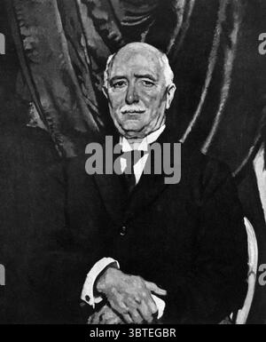 W F Massey von Sir William Orpen gemalt 1917-1919 William Ferguson Massey (oft auch als Bill Massey oder Farmer Bill bekannt) war von 1912 bis 1925 Premierminister von Neuseeland und war Gründer der Reformpartei Er vertrat Neuseeland auf der Pariser Friedenskonferenz von 1919 Stockfoto