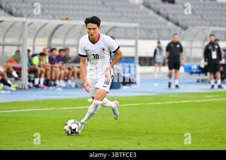 Yongin, Südkorea. Kredit: MATSUO. Juli 2025. Wai Wong (HKG) Fußball/Fußball : EAFF E-1 Fußball-Meisterschaft 2025 Männer Spiel zwischen China 1-0 Hongkong im Yongin Mireu Stadium in Yongin, Südkorea. Quelle: MATSUO .K/AFLO SPORT/Alamy Live News Stockfoto