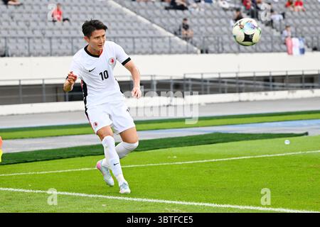 Yongin, Südkorea. Kredit: MATSUO. Juli 2025. Wai Wong (HKG) Fußball/Fußball : EAFF E-1 Fußball-Meisterschaft 2025 Männer Spiel zwischen China 1-0 Hongkong im Yongin Mireu Stadium in Yongin, Südkorea. Quelle: MATSUO .K/AFLO SPORT/Alamy Live News Stockfoto