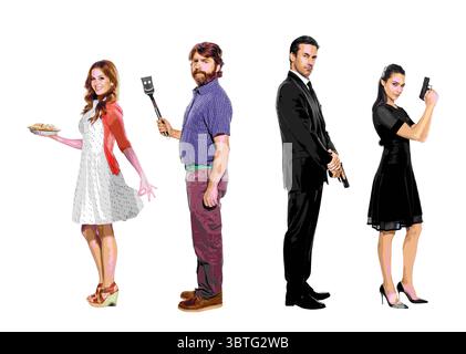 ERSCHEINUNGSDATUM: 21. Oktober 2016 TITEL: Keep Up with the Joneses STUDIO: Twentieth Century Fox REGISSEUR: Greg Mottola PLOT: Ein Vorstadtpaar verwickelt sich in eine internationale Spionage, als sie entdecken, dass ihre scheinbar perfekten neuen Nachbarn Regierungsspione sind. HAUPTROLLEN: Zach Galifianakis, Isla Fisher, Jon Hamm, Gal Gadot. (Bild: © Twentieth Century Fox /Entertainment Pictures/ZUMAPRESS.com) Stockfoto