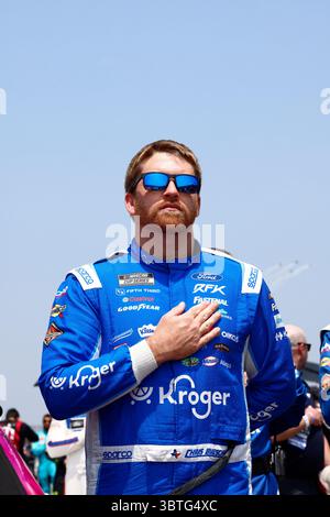 Brooklyn, Mi, USA. Juni 2025. CHRIS BUESCHER (17) von Prosper, TX macht sich bereit für das FireKeepers Casino 400 in Brooklyn, MI. (Kreditbild: © Walter G. Arce Sr./ASP via ZUMA Press Wire) NUR REDAKTIONELLE VERWENDUNG! Nicht für kommerzielle ZWECKE! Stockfoto