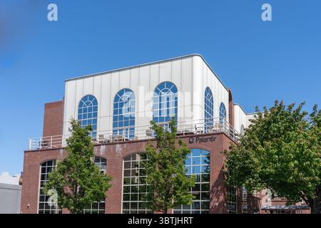 Niederlassung von Palantir Technologies in Palo Alto, Kalifornien, USA Stockfoto