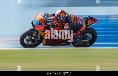 25. Oktober 2019, Melbourne, Victoria, Australien: Der spanische Fahrer Jorge Martin (#88) von Red Bull KTM Ajo in Aktion während des 2. Tages der australischen MotoGP 2019 auf Phillip Island, Australien. (Kreditbild: © Theo Karanikos/ZUMA Wire) Stockfoto