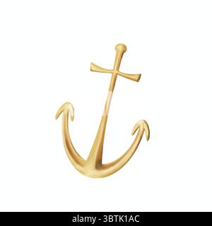 Nautischer Anker symbolisiert die maritime Stärke und das Erbe der Marine. Perfekt für Marine-Design-Themen, Segelausrüstung und Vintage Stockfoto