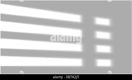 Schatten von Fenstern, Öffnungen und tropischen Pflanzen. Hochwertige Schatten. Vektorabbildung Ai- und EPS-Datei. Stock Vektor