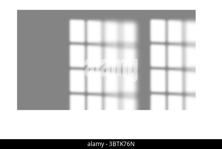 Schatten von Fenstern, Öffnungen und tropischen Pflanzen. Hochwertige Schatten. Vektorabbildung Ai- und EPS-Datei. Stock Vektor
