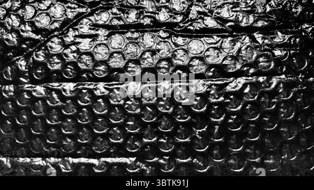 Oberflächenstruktur der Luftpolsterfolie Stockfoto