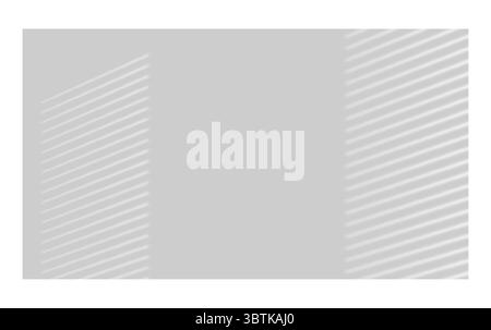 Schatten von Fenstern, Öffnungen und tropischen Pflanzen. Hochwertige Schatten. Vektorabbildung Ai- und EPS-Datei. Stock Vektor