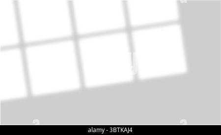 Schatten von Fenstern, Öffnungen und tropischen Pflanzen. Hochwertige Schatten. Vektorabbildung Ai- und EPS-Datei. Stock Vektor
