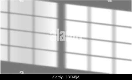 Schatten von Fenstern, Öffnungen und tropischen Pflanzen. Hochwertige Schatten. Vektorabbildung Ai- und EPS-Datei. Stock Vektor