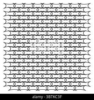 Abstraktes Kreismuster. Geometrisches Ringdesign. Nahtlose Kachel Vektor. Hintergrund des wiederkehrenden Elements Stock Vektor