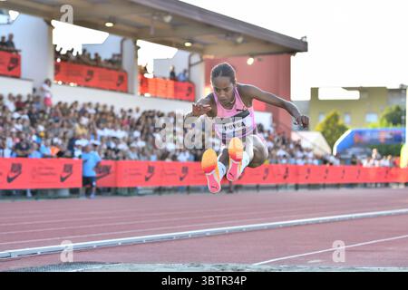 Brescia, Italien. Juli 2025. POVEA Liadagmis (JUNGTIER) während des Grand Prix di Brescia, internationales Leichtathletikspiel in Brescia, Italien, 15. Juli 2025 Credit: Independent Photo Agency/Alamy Live News Stockfoto