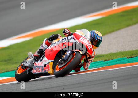 17. November 2019, Cheste, VALENCIA, SPANIEN: Jorge Lorenzo, Fahrer des Repsol Honda Teams aus Spanien, fährt während des MotoGP-Rennens des Grand Prix der MotoGP-Weltmeisterschaft von Valencia am 16. November 2019 auf dem Circuit Ricardo Tormo in Cheste, Spanien. (Kreditbild: © AFP7 via ZUMA Wire) Stockfoto