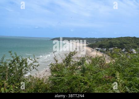 Strandlandschaft, aufgenommen an der GR34 (Frankreich) Stockfoto