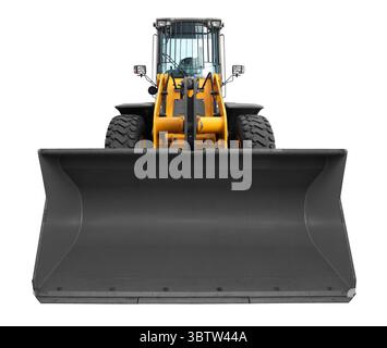 Bulldozer isoliert auf weißem Hintergrund Stockfoto