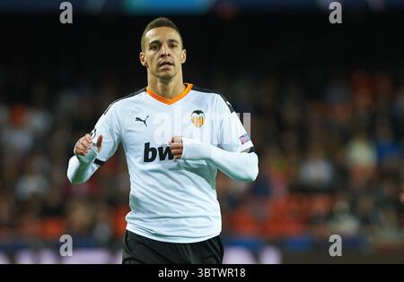 27. November 2019, Valencia, Spanien: Rodrigo Moreno aus Valencia während des Spiels der Gruppe H der UEFA Champions League zwischen Valencia und Chelsea im Mestalla Stadium am 27. November 2019 in Valencia, Spanien (Kreditbild: © AFP7 Via ZUMA Wire) Stockfoto