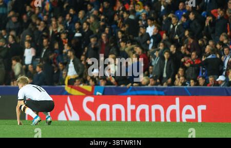 27. November 2019, Valencia, Spanien: Daniel Wass aus Valencia während des Spiels der Gruppe H der UEFA Champions League zwischen Valencia und Chelsea im Mestalla Stadium am 27. November 2019 in Valencia, Spanien (Kreditbild: © AFP7 Via ZUMA Wire) Stockfoto
