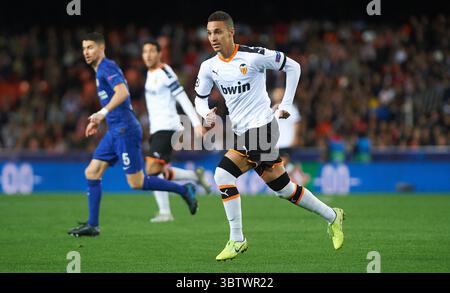 27. November 2019, Valencia, Spanien: Rodrigo Moreno aus Valencia während des Spiels der Gruppe H der UEFA Champions League zwischen Valencia und Chelsea im Mestalla Stadium am 27. November 2019 in Valencia, Spanien (Kreditbild: © AFP7 Via ZUMA Wire) Stockfoto
