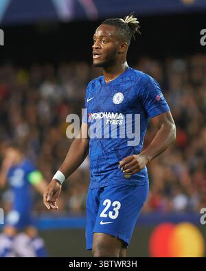 27. November 2019, Valencia, Spanien: Michy Batshuayi vom FC Chelsea beim Spiel der Gruppe H der UEFA Champions League zwischen Valencia und Chelsea im Mestalla Stadium am 27. November 2019 in Valencia, Spanien (Kreditbild: © AFP7 Via ZUMA Wire) Stockfoto