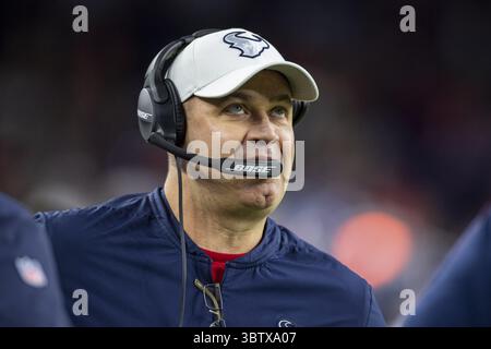 Dezember 2019, Houston, Texas, USA: 1. Dezember, 2019: Bill O’Brien, Cheftrainer der Houston Texans, spielte im NRG Stadium in Houston, Texas, am Rande des Spiels gegen die New England Patriots. (Bild: © Maria Lysaker/ZUMA Wire) Stockfoto