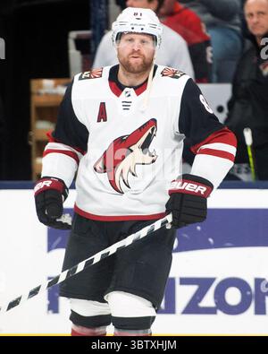 3. Dezember 2019: Die Arizona Coyotes spielen Phil Kessel (81) während der Aufwärmphase, bevor sie sich den Columbus Blue Jackets in Columbus, Ohio, stellen. Brent Clark/CSM(Bild: &Copy; Brent Clark/CSM via ZUMA Wire) Stockfoto