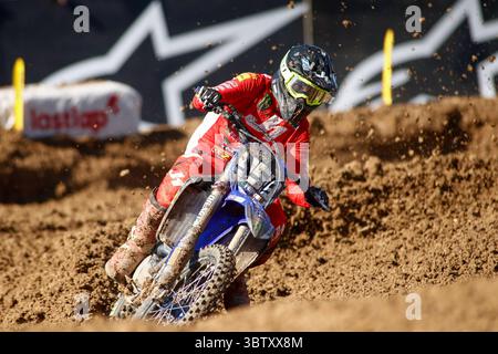 11. Oktober 2020, Arroyomolinos, MADRID, SPANIEN: Maxime Renaux von Frankreich im Einsatz während der MX2-Weltmeisterschaft, Spanien Grand Prix, gefeiert am 11. oktober 2020 auf der Intu Xanadu Track in Arroyomolinos, Madrid, Spanien. (Bild: © Oscar J. Barroso/AFP7 via ZUMA Wire) Stockfoto