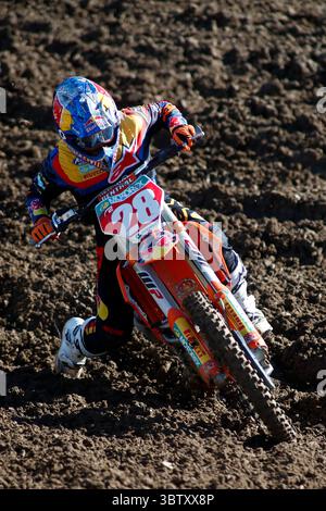 11. Oktober 2020, Arroyomolinos, MADRID, SPANIEN: Tom Vialle aus Frankreich in Aktion während der MX2 World Championship, Spanien Grand Prix, gefeiert am 11. oktober 2020 auf der Intu Xanadu Track in Arroyomolinos, Madrid, Spanien. (Bild: © Oscar J. Barroso/AFP7 via ZUMA Wire) Stockfoto