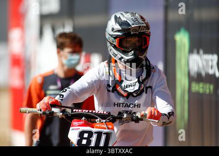 11. Oktober 2020, Arroyomolinos, MADRID, SPANIEN: Adam Sterry aus Großbritannien in Aktion während der MXGP World Championship, Spanien Grand Prix, gefeiert am 11. oktober 2020 auf der Intu Xanadu Track in Arroyomolinos, Madrid, Spanien. (Bild: © Oscar J. Barroso/AFP7 via ZUMA Wire) Stockfoto