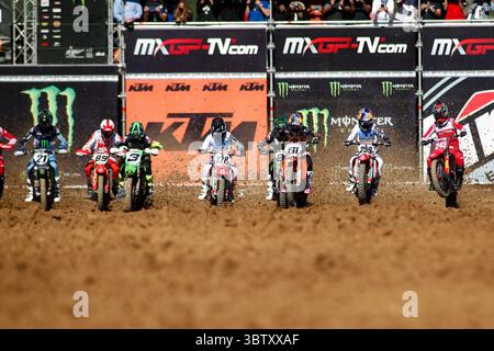 Oktober 2020, Arroyomolinos, MADRID, SPANIEN: Illustration, Abfahrt während der MXGP-Weltmeisterschaft, Grand Prix von Spanien, gefeiert am 11. oktober 2020 auf der Intu Xanadu Track in Arroyomolinos, Madrid, Spanien. (Bild: © Oscar J. Barroso/AFP7 via ZUMA Wire) Stockfoto