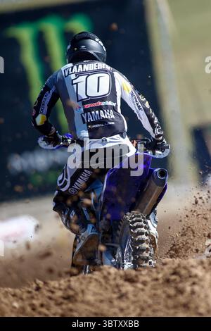 11. Oktober 2020, Arroyomolinos, MADRID, SPANIEN: Calvin Vlaanderen aus den Niederlanden in Aktion während der MXGP-Weltmeisterschaft, Spanien Grand Prix, gefeiert am 11. oktober 2020 auf der Intu Xanadu Track in Arroyomolinos, Madrid, Spanien. (Bild: © Oscar J. Barroso/AFP7 via ZUMA Wire) Stockfoto