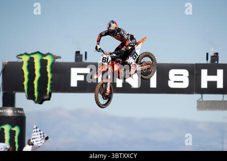 11. Oktober 2020, Arroyomolinos, MADRID, SPANIEN: Jorge Prado os Spanien gewinnt während der MXGP World Championship, Spanien Grand Prix, der am 11. oktober 2020 auf der Intu Xanadu Track in Arroyomolinos, Madrid, Spanien gefeiert wurde. (Bild: © Oscar J. Barroso/AFP7 via ZUMA Wire) Stockfoto