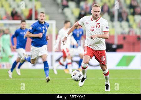 11. Oktober 2020, Danzig, Polen: Kamil Glik aus Polen beim Fußball-Spiel der UEFA Nations League zwischen Polen und Italien im Energa-Stadion in Danzig (Foto: © Mateusz Slodkowski/ZUMA Wire) Stockfoto