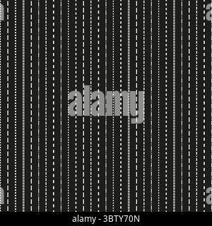 Vertikale gestrichelte Linien. Abstraktes Streifenmuster. Minimalistischer grafischer Hintergrund. Subtile Vektortextur. Stock Vektor