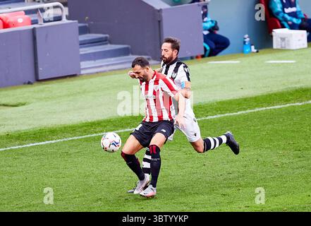 18. Oktober 2020, Bilbao, VIZCAYA, SPANIEN: Mikel Balenciaga von Athletic Club während der spanischen Liga La Liga Santander, Fußballspiel zwischen Athletic Club de Bilbao und Levante UD im San Mames Stadion am 18. Oktober 2020 in Bilbao, Spanien. (Bild: © Inigo Larreina/AFP7 via ZUMA Wire) Stockfoto
