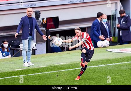 18. Oktober 2020, Bilbao, VIZCAYA, SPANIEN: Iker Muniain vom Athletic Club während der spanischen Liga La Liga Santander, Fußballspiel zwischen Athletic Club de Bilbao und Levante UD im San Mames Stadion am 18. Oktober 2020 in Bilbao, Spanien. (Bild: © Inigo Larreina/AFP7 via ZUMA Wire) Stockfoto