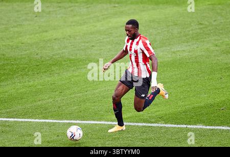18. Oktober 2020, Bilbao, VIZCAYA, SPANIEN: Inaki Williams von Athletic Club während der spanischen Liga La Liga Santander, Fußballspiel zwischen Athletic Club de Bilbao und Levante UD im San Mames Stadion am 18. Oktober 2020 in Bilbao, Spanien. (Bild: © Inigo Larreina/AFP7 via ZUMA Wire) Stockfoto