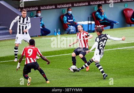 18. Oktober 2020, Bilbao, VIZCAYA, SPANIEN: Iker Muniain vom Athletic Club während der spanischen Liga La Liga Santander, Fußballspiel zwischen Athletic Club de Bilbao und Levante UD im San Mames Stadion am 18. Oktober 2020 in Bilbao, Spanien. (Bild: © Inigo Larreina/AFP7 via ZUMA Wire) Stockfoto
