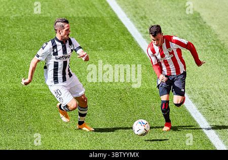 18. Oktober 2020, Bilbao, VIZCAYA, SPANIEN: Alex Berenguer vom Athletic Club während der spanischen Liga La Liga Santander, Fußballspiel zwischen Athletic Club de Bilbao und Levante UD im San Mames Stadion am 18. Oktober 2020 in Bilbao, Spanien. (Bild: © Inigo Larreina/AFP7 via ZUMA Wire) Stockfoto
