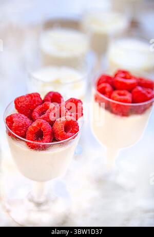 September 2020, New York City, New York, USA: Raspberry and Honey Parfaits (Bild: © Spencer Jones/Glasshouse Via ZUMA Wire) Stockfoto