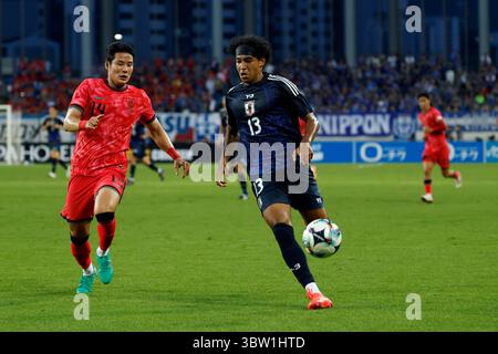 Yongin, Südkorea. Juli 2025. Ryo Germain (JPN) Fußball/Fußball : EAFF E-1 Fußball Meisterschaft 2025 Männer Spiel zwischen Japan und Südkorea im Yongin Mireu Stadium in Yongin, Südkorea . Quelle: AFLO/Alamy Live News Stockfoto