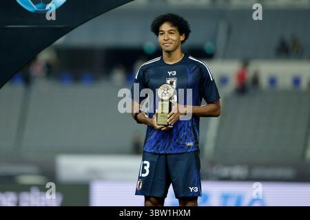 Yongin, Südkorea. Juli 2025. Ryo Germain (JPN) Fußball/Fußball : EAFF E-1 Fußball Meisterschaft 2025 Männer Spiel zwischen Japan und Südkorea im Yongin Mireu Stadium in Yongin, Südkorea . Quelle: AFLO/Alamy Live News Stockfoto