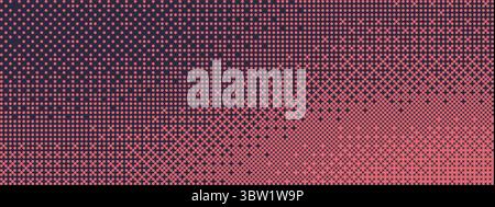 Retro-Pixel-Bitmap-Verlaufstextur. Buntes Rauschmuster mit Arcade-Spieleeffekt. Abstraktes Vektordesign Stock Vektor