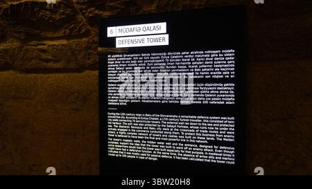 Im Inneren des Maiden Tower. Baku, Aserbaidschan. Stockfoto