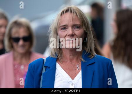 Dundee, Schottland, Großbritannien. Juli 2025. Die Krankenschwester des Arbeitsgerichts Sandie Peggie gegen NHS Fife kehrt in Dundee zurück. Bild: Sandie Peggie. Iain Masterton/Alamy Live News Stockfoto