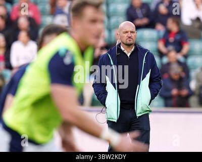 Aktenfoto vom 22.02.2025 des schottischen Cheftrainers Gregor Townsend, der enthüllte, dass Rory Sutherland und Ewan Ashman sehr daran interessiert sind, eine volle Rolle gegen Samoa zu spielen, bevor sie zum Dienst der britischen und irischen Löwen aufbrechen. Ausgabedatum: Montag, 16. Juli 2025. Stockfoto